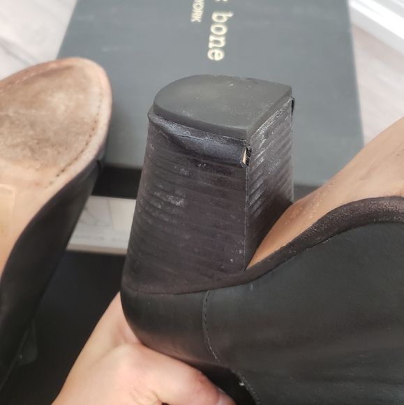 100% Authentic Rag & Bone Harrow booties black leather sz 38.5 - Picture 9 of 13